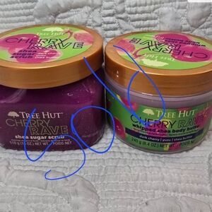 Tree Hut Cherry Rave Whipped Shea Body Butter & Shea Sugar Scrub - Purple